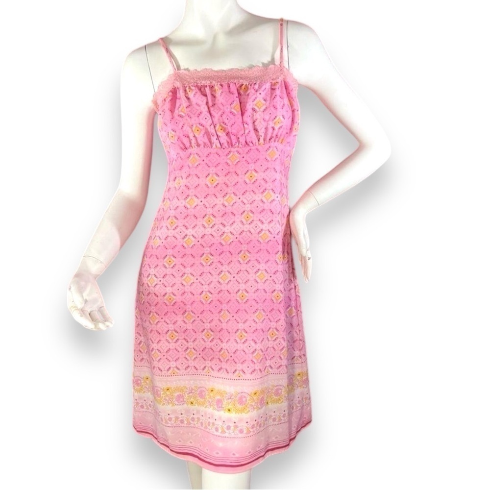 Jonathan Martin Pink Yellow Floral Sundress Adjustable Straps